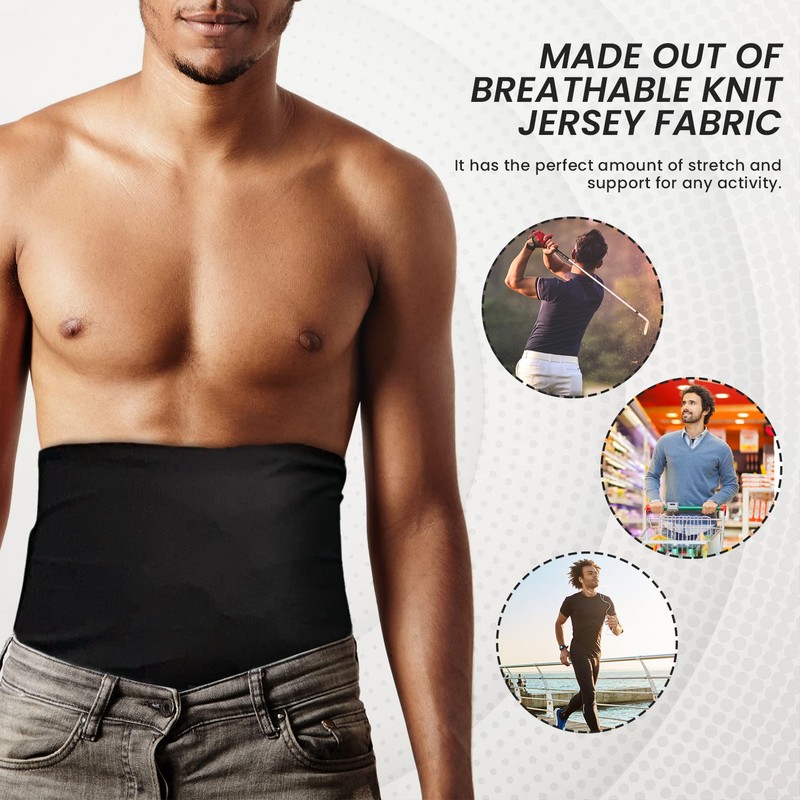 Elite Ostomy Support Wrap With Pockets & Invisible Zipper (Medium)