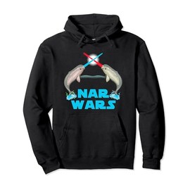 Funny Narwhal Hoodie The Great Nar Wars Parody Pullover Hoodie
