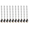 Fushing 10Pcs 1ft Teardrop Crystal Strands, Hanging Crystal Beads Chain