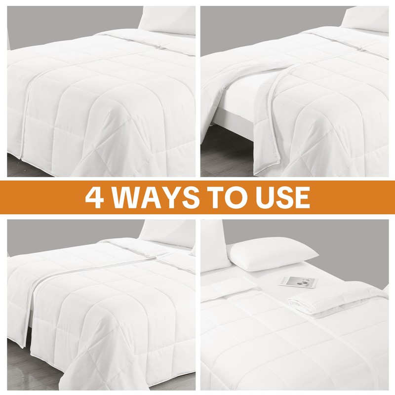 HOMBYS Split King Comforter Sets for Adjustable Bed, 3-Piece Bedding