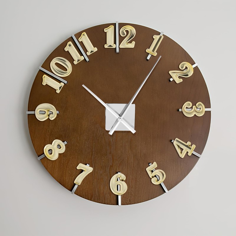 HOMSFOU DIY Clock Numerals Kit 5 Sets 1.5 Inch Gold
