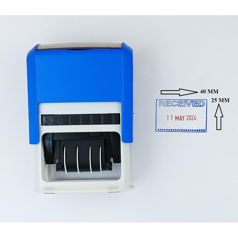 Self Ink Rubber Stamp Dater Stamp for Solicitors, Financial Advisors