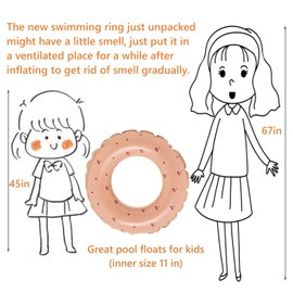 Pool Floats Swimming Rings for Kids, Age 8-12 Inflatable Swim Tubes Ring Toys with 11" Inner, Beach Inflatable Tubes Floaties Toys for Kids Adults