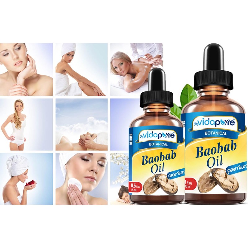 MYVIDAPURE 100% Pure BAOBAB OIL WILD GROWTH RAW for Skin,