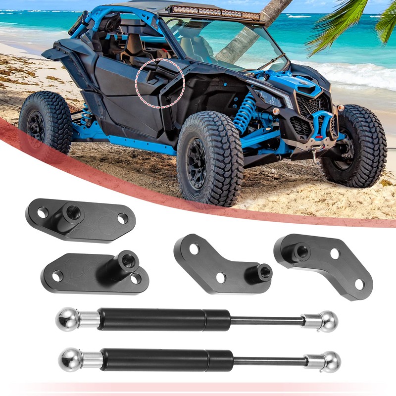 X AUTOHAUX Front Rear Door Opener Kits Door Shocks Struts