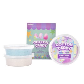 iscream Fruity Favorites Cotton Candy Floss Sugar Assortment in Purple Grape, Blue Raspberry and Pink Strawberry Flavors