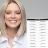 Cabilock 2 Hojas Pegatina para Cejas Artificial 2 Láminas Negro
