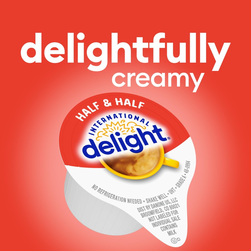 International Delight Coffee Creamer Singles, Half & Half, Shelf Stable