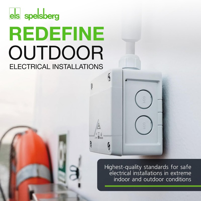 Spelsberg Abox 040-2,5² - Professional IP66 Junction Box with 5
