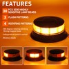AOHEWEI LED Warning Light Amber, 3 Flashing & 4 Rotation
