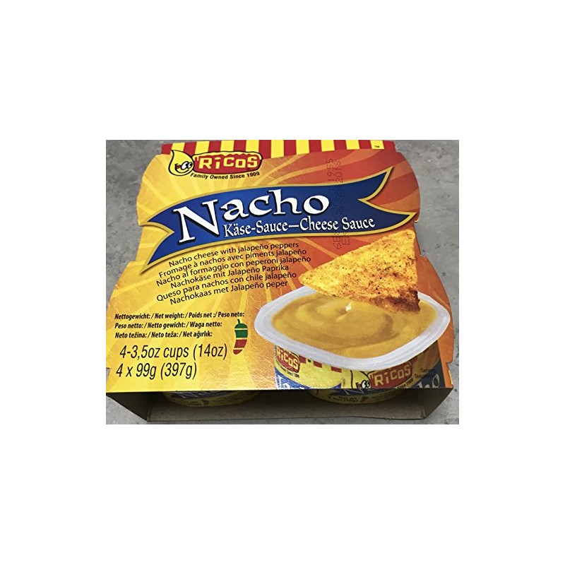 Rico's Nacho Cheese Dip,4 count, 3.5 Ounce by Rico's