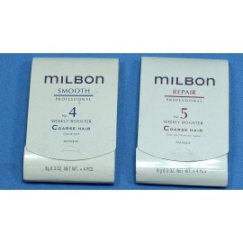 Milbon 2 Milbon Smooth No.4 Weekly Booster Hair Masque Coarse Treatment #5 Repair Set