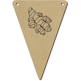 5 x 140mm 'Ginger Root' Wooden Bunting Flags (BN00089152)