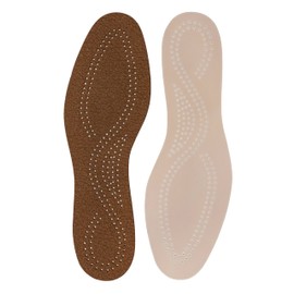 Bama Leather Fiber Shoe Insoles - Cushioning Shoe Inner Soles for Comfort and Support Recycled Moisture-Absorbing Inserts for Adults 1 Pair -UK 3/4-36/37 EUR