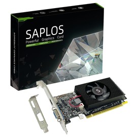 SAPLOS Geforce GT 610 Computer Graphics Card, Video Card, 2G D3 64-bit, HDMI, VGA, PCI Express x16, GPU, Low Profile