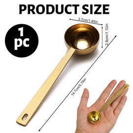 1 Piece Coffee Scoop, Gold Stainless Steel Measuring Spoon for Coffee and Collagen Supplements, Precise Tablespoon Measuring Scoop, Ancient and Brave Design