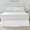 BLC White Queen Bed Skirt, 14 Inch Tailored Drop, Premium