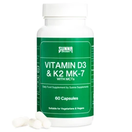 Sunna Supplements Vitamin D3 & K2 60's (150ml White)