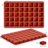 Puyeipt 2 PCS Square Silicone Caramel Molds, 40-Cavity Truffles Chocolate