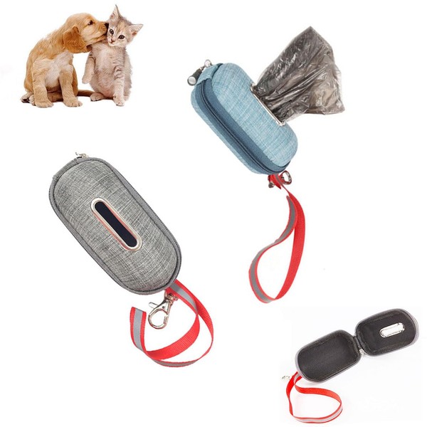 LALOCAPEYO 2Pcs Portable Pet Dog Feces Bag Dispenser Pick-up Bag