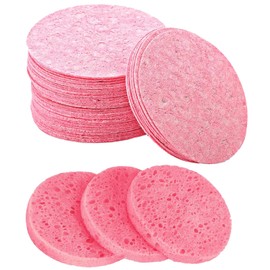 hurifeng 30 x Compressed Face Sponges - Natural Cosmetic Sponges for Facial Cleansing; Exfoliation; Makeup Removal; Aesthetic Stuff; Clean Girl - Facial Cleansing Made Easy