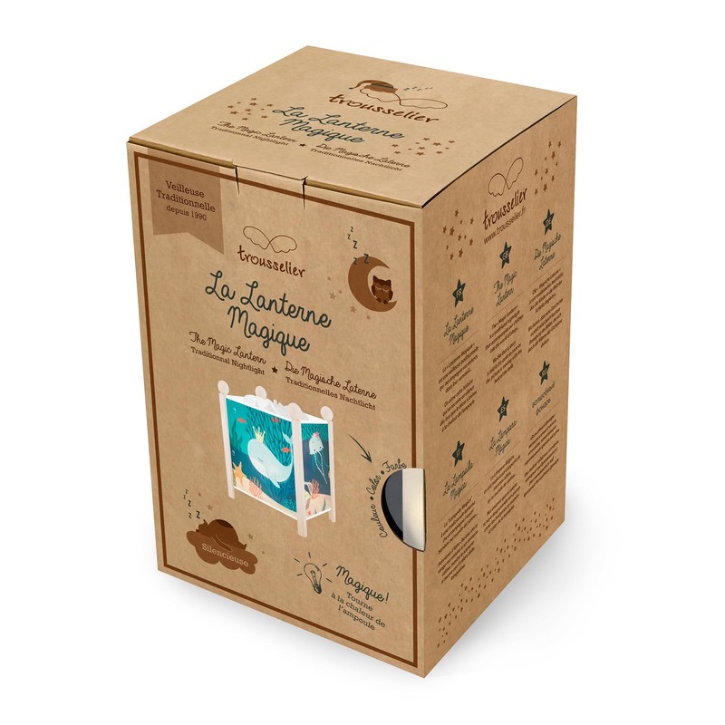 Trousselier 6260014 Whale Magic Lantern Children's Night Light Ocean, Multicoloured,