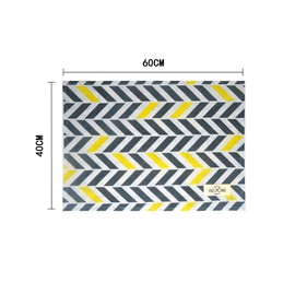 wellhouse Cotton Linen Placemat, Improves Atmosphere, Lunch Napkin Cloth, Washable (L, Single Layer, 4 Pieces, Double Color Quadrilateral)