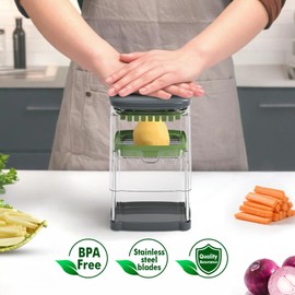 GRIFEMA M523 Chip Cutter and Vegetable Cutter, 3 in 1 Potato Cutter, French Fries Cutter with Stainless Steel Blades, Chip Machine for Easy Cutting of Potatoes, Carrots, Fruit