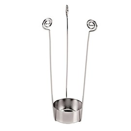 Glorex ZK-712 Tea Light Holder 3 Arms Silver 15 cm Set of 2