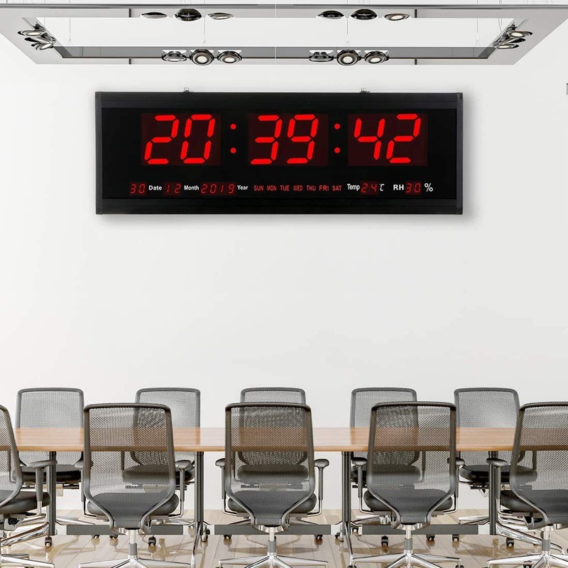 21.6 Inch Oversized LED Digital Wall Clock Large Display with