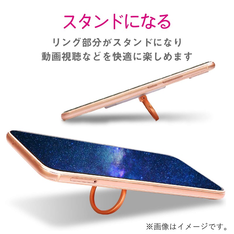 Elecom Smartphone Strap Finger Ring White Face