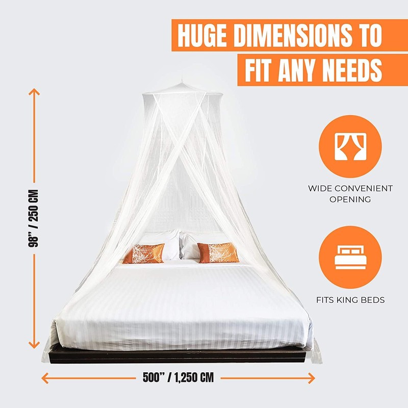 MEKKAPRO Extra-Large King Mosquito Bed Net, Made for King Queen