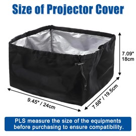 2-Be-Best Projector Dust Cover, Small Projector Cover Dust-Proof Waterproof Protector for Projectors on Ceiling Mount Universal Dusts Covers for Video Projectors 9.4" x 7.6" x 7" Black