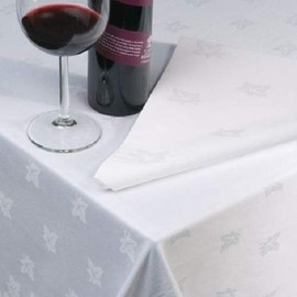 Napkin Ivy Leaf White - 100% Egyptian Cotton - 45x45cm