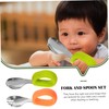 Outanaya 1Set Fork and Spoon Dining Utensils for Ergonomic Design