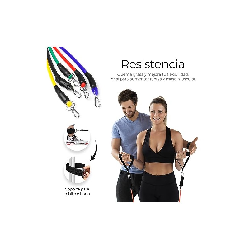Raganet, Juego de Bandas de Resistencia de 11 Piezas, Incluye
