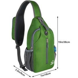 WATERFLY Small Hiking Sling Backpack: Crossbody Sling Bag Chest Bag Daypack for Women with Skin-Friendly Shoulder Strap
