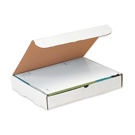 Aviditi White Literature Mailing Boxes, 11-3/4 x 10-3/4 x 2-1/4 Inches, Pack of 50, Crush-Proof, For Shipping, Mailing and Storing, Oyster White
