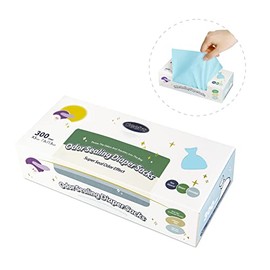 Deefre Odor Sealing Disposable Diaper Bags XS/300 Count Diaper Sacks Unscented Diaper Trash Bags Large Capacity Diaper Disposal or Pet Waste Bags [Color:Blue]