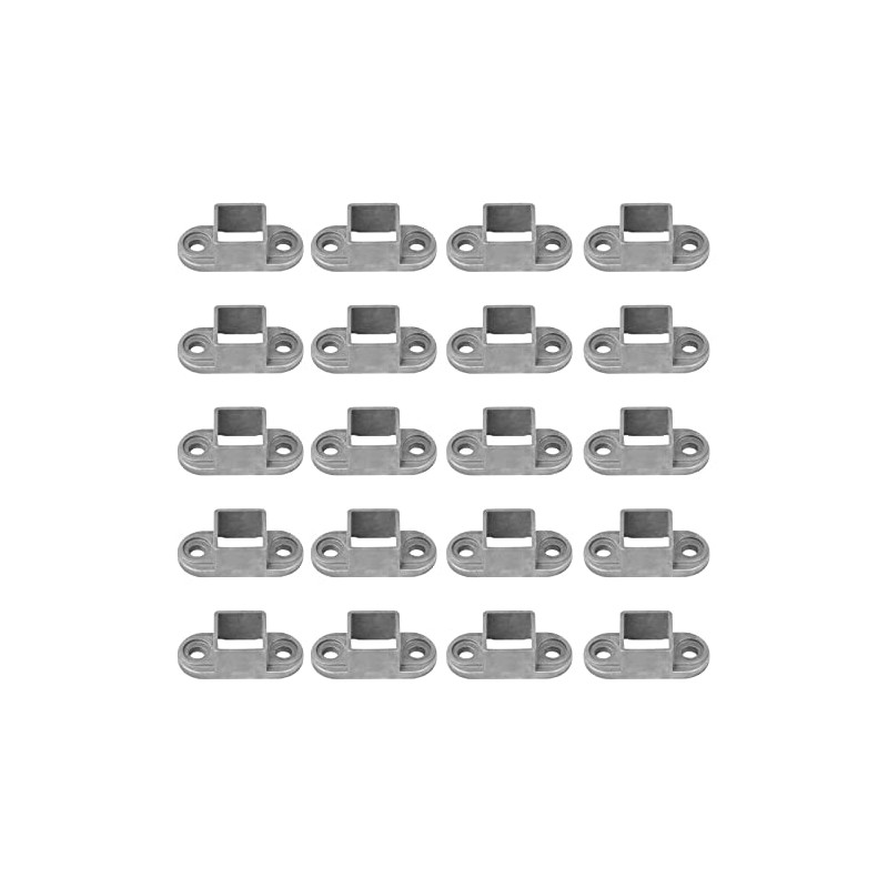 20 Pack 1 x 1 inch Square Post Flange Base,