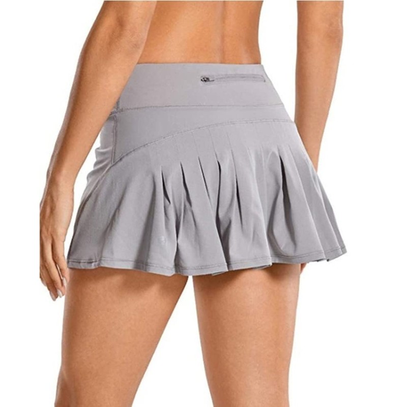 ThreeH Women's Pleated Tennis Skirt High Waist Golf Skirts Quick