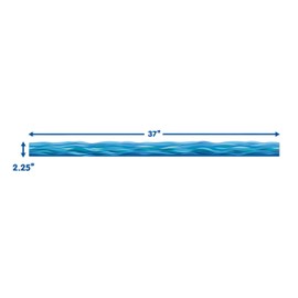 Eureka Seas The Day Waves Decorative Classroom and Bulletin Board Trim for Teachers, 2.25" Wide, 12 Strips for 37 Total Feet