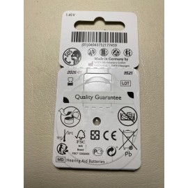 Power-One Powerone Hearing Aid Battery Size P312 - 6 batteries Exp 2026