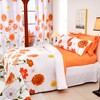 EVENHUG Duvet Cover Queen Size Soft Floral Comforter Cover Set