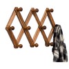 YUEMING Accordion Wall Hanger, 10 Hooks Coat Rack Holder, Expandable