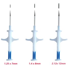 RFID Implant Microchip Syringe for Pet Dogs and Cats 134.2kHz Plastic Fish Chip Em4305 Glass Tag for Animal IdentificationColor: Blue, Material: Plastic, Memory: 1.4*8mm