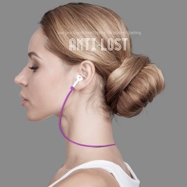 cobcobb Ultra Strong Magnetic Airpod Pro Strap Anti-Lost Cord Sports Lanyard Compatible with Airpods 3rd 2nd Generation Pro 3 2 1 (3 Purple)