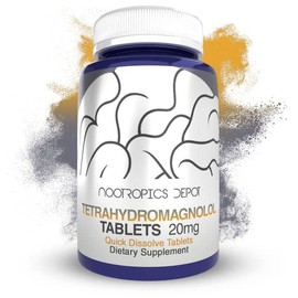 Nootropics Depot Tetrahydromagnolol Quick Dissolve Tablets | 20mg | Magnolia officinalis | Healthy Inflammation Response, Mood, & Gastrointestinal Support | 60 Count