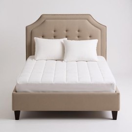 King Size Mattress Pad, 78x80 inches, Deep Pocket 18 inch, White Gussetted Quilted Polyester