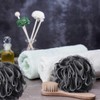 Tbestmax 75g XL Black Loofah Sponge for Exfoliating, Soft Shower